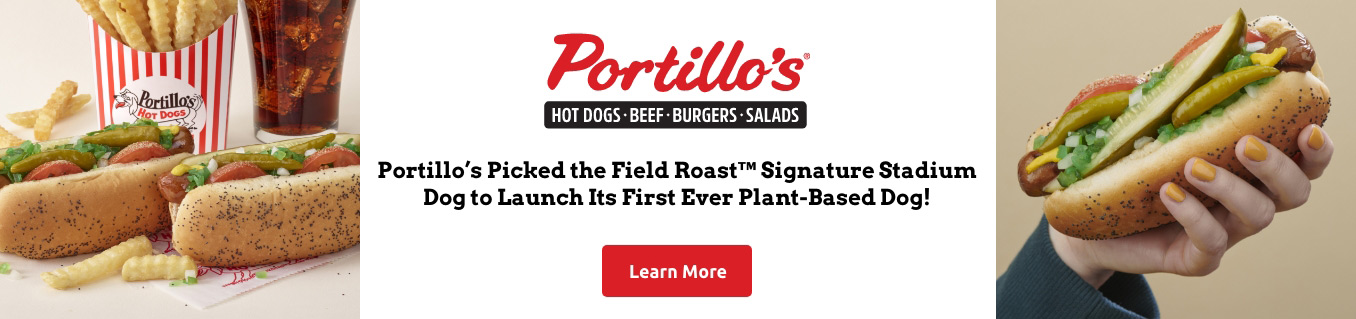 Learn more about Portillo’s First Ever Plant-Based Dog!